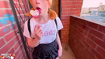 Redhead Teen Gets A Deepthroat And Hardcore Fucking Lesson